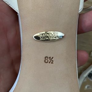 Worn once for my wedding ceremony. Straps wrap around ankles. Beautiful shoes.